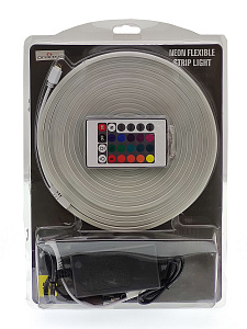 Светодиодная лента Неоновая 5м с адаптером питания IP65 Огонёк OG-LDL47 RGB