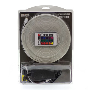 Светодиодная лента Неоновая 5м с адаптером питания IP65 Огонёк OG-LDL47 RGB