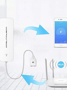 Умный Wi-Fi датчик протечки, контроля воды OT-HOS19