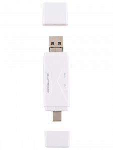 Орбита OT-PCR16 Белый картридер OTG (TF, SD, microUSB, Type-C)