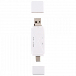 Орбита OT-PCR16 Белый картридер OTG (TF, SD, microUSB, Type-C)
