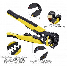 Стриппер клещи 3 в 1 для снятия изоляции и обжима клемм Патриот PT-INK03