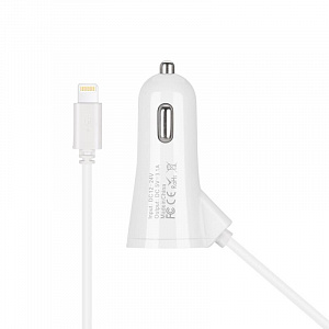 MUJU MJ-C08 ЗУ авто USB + кабель iOS Lightning (5B,3100mA)