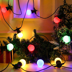 Гирлянда уличная 30 лампочек RGB 15м Огонёк OG-LDG25