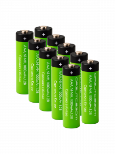 Аккумулятор мизинчиковый AAА R3, 1000мАч, 1.2V выпуклый пин, 10шт Орбита