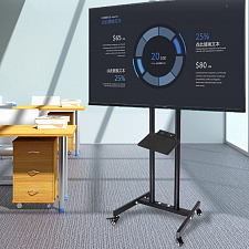 Стойка для телевизора напольная на колесиках до 55 дюймов Орбита OT-HOD21