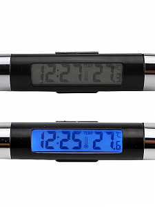 Часы автомобильные электронные с термометром Орбита OT-CLC01