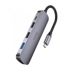 HOCO HB27 концентратор USB (3*USB, PD60W, HDMI)