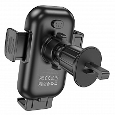 HOCO HW4 Черный держатель для смартфонов + беспроводное ЗУ 10W (в воздуховод)