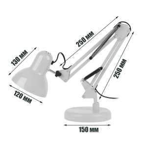 Огонек OG-LDP35 Белый светильник настольный (E27) НЕ В ЗАВОДСКОЙ КОРОБКЕ