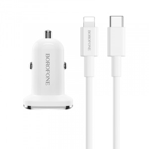 BOROFONE BZ12B ЗУ авто USB + кабель iOS Lightning (PD18W, 3000mA)