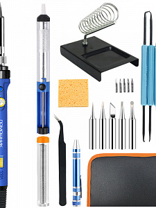 Паяльник электрический с терморегулятором, набор 24 в 1 Помощник PM-INP31