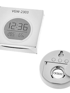 Часы настенные электронные 7.4см с температурой и влажностью Орбита OT-CLW17