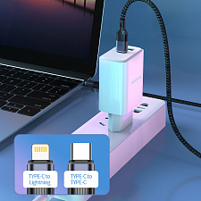SENDEM OG34 ЗУ с TYPE-C/USB + кабель Type-C -Type-C 1.2м (PD20W+QC3.0, 3000mA)