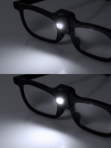 Очки лупа увеличительные с фонариком +2.5 Орбита OT-INL84