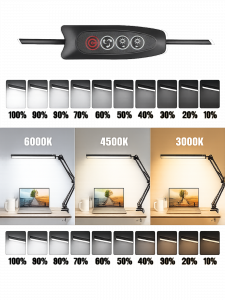 Лампа настольная для школьника на струбцине Огонёк OG-LDP37