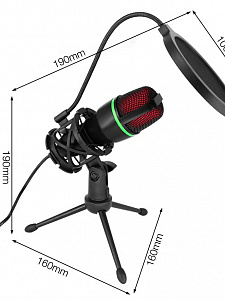 Микрофон для компьютера игровой для стрима Орбита OT-PCS07