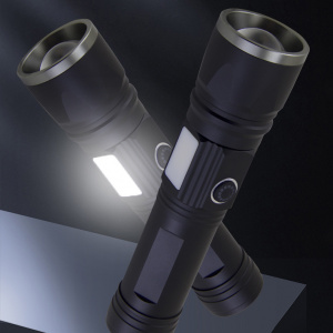 Патриот PT-FLR38 Черный фонарь ручной (1L, 18650.,ZOOM)