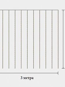 Огонек OG-LDG09 гирлянда-штора LED Мультицвет (3х3м,300 ламп,USB)