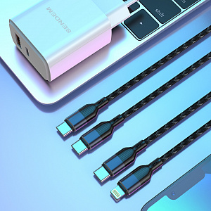 SENDEM OG34 ЗУ с TYPE-C/USB + кабель Type-C -Type-C 1.2м (PD20W+QC3.0, 3000mA)