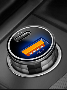 TDS TS-CAU72 ЗУ авто USB (QC3.0 + PD20W,3000mA)