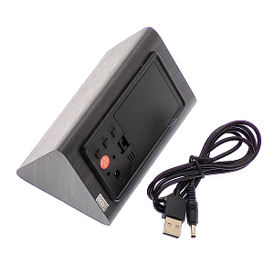 VST 864-1 Красные часы настольные (ЧЕРНЫЕ)(без блока)