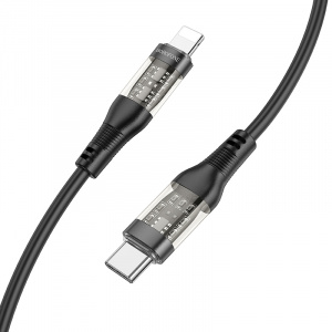 BOROFONE BU37 Черный кабель PD20W (iOS Lighting-TYPE-C) 1.2м