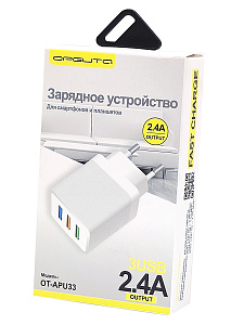 Орбита OT-APU33 Черный ЗУ с 3*USB (5В, 2400mA)