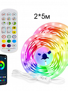 Огонек OG-LDL40 LED набор лента RGB 2*5м (2812,IP20,блок,пульт)