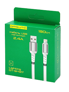 Орбита OT-SMI27 Белый кабель USB 2.4A (iOS Lightning) 1м
