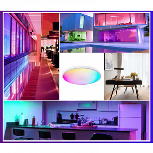 Светильник потолочный круглый с пультом RGB Огонёк OG-LDP31