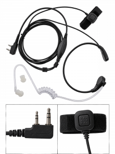 Гарнитура ларингофон с прозрачным воздуховодом для рации Baofeng, Kenwood, Retevis, TYT, QYT, MYT разъём 2 PIN Орбита OT-RCK10