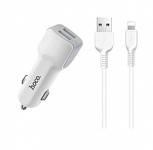 HOCO Z23 ЗУ авто USB + кабель iOS Lightning (5B,2400mA)