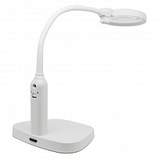 Лупа настольная с подсветкой на гибкой ноге с прищепкой 2 в 1 Орбита OT-INL76