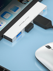 Орбита OT-PCR23 Серебро концентратор USB 2.0/3.0 (3*USB)
