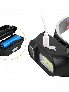 Фонарь налобный аккумуляторный мощный Следопыт ST-FLG07