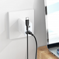 BOROFONE BX91 Черный кабель PD60W (TYPE-C-TYPE-C) 1м