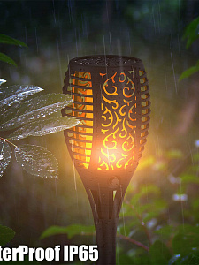 Светильник садовый на солнечной батарее уличный Факел Огонек OG-LDP30