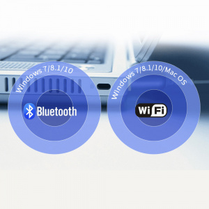Wi-Fi + Bluetooth 5.0 адаптер для компьютера и ноутбука USB двухдиапазонный 5 Ггц и 2.4 Ггц 600 Мбит/с Орбита OT-PCB20