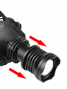 Патриот PT-FLG49 фонарь налобный (1L, 3*18650, ZOOM)