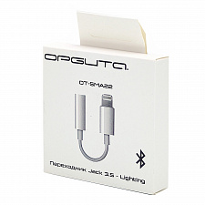 Переходник для наушников iPhone Lightning на 3.5 мм Jack AUX, 10 см Орбита OT-SMA22 Белый