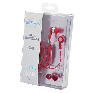 EZRA EP19 Красные наушники-гарнитура (3.5мм)