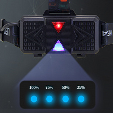 Патриот PT-FLG50 фонарь налобный (1L, 2*18650, ZOOM)