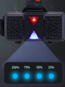 Патриот PT-FLG50 фонарь налобный (1L, 2*18650, ZOOM)