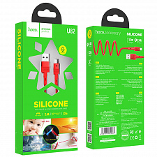 HOCO U82 Красный кабель USB 2.4A (microUSB) 1.2м