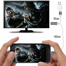 Орбита OT-AVW49 кабель (штекер HDMI - штекер LIGHTNING) 2м