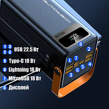 Повербанк внешний аккумулятор 50000 mAh Орбита OT-SMP01B