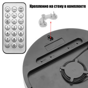 Часы настенные электронные с температурой, влажностью и пультом Орбита OT-CLW15 Зеленые