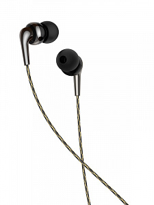 HOCO M71 Черные наушники вакуум - гарнитура (3.5мм)