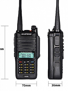 Рация Baofeng UV-9R 7W с гарнитурой черная